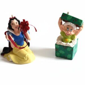 Hallmark Keepsake Snow White Ornaments 1997 Disney Anniversary Edition Set of 2
